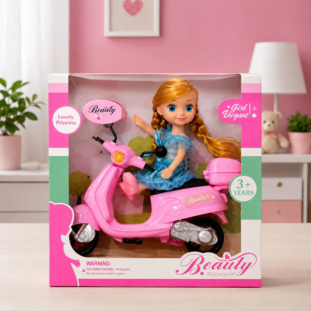 [0727373385670] Muñeca Beauty con Moto
