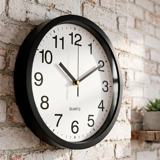 [7170259377536] Reloj para Pared Negro Clasico