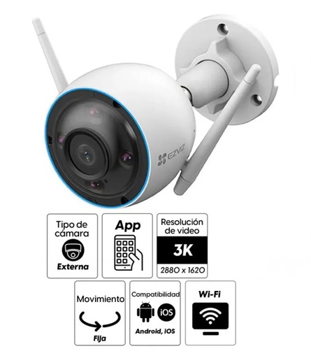 [6941545610863] Camara Ip de Seguridad Wifi Ezviz Full Hd 2K 3mpx Exterior