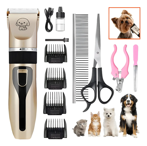 [0723540564398] Corta Pelo para Mascotas Recargable con Accesorios