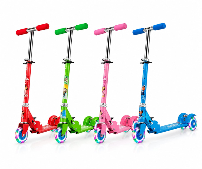 [505601] Monopatin Scooter Plegable 3 Ruedas Infantil con Luces