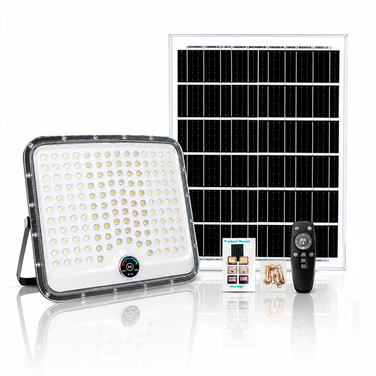 [6290132595282] Reflector Led con Panel Solar y Control 500w Luz Fria 116led (34x29cm