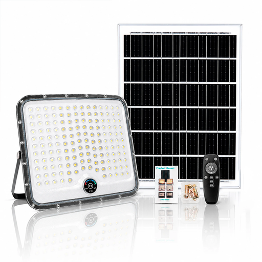 [6290132595275] Reflector Led con Panel Solar y Control 300w Luz Fria 51led (26x21,5cm)