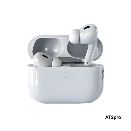 [6290132596111] Auricular Bluetooth Doble AT2Pro con Base Cargadora
