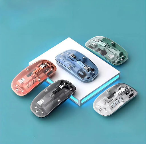 [6290132589083] Mouse Inalambrico Transparente Recargable Bluetooth Seisa DN-K501