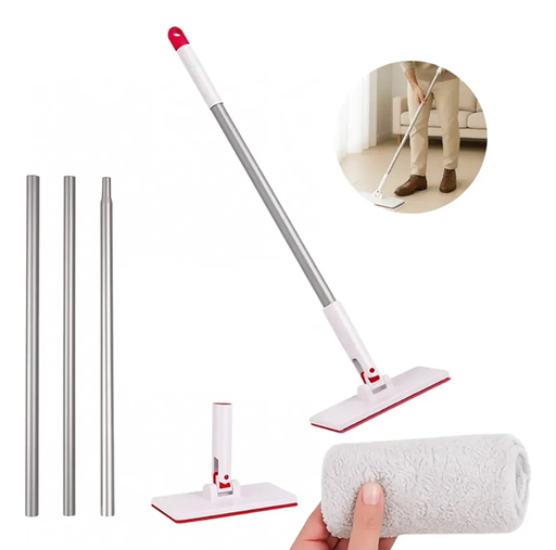 [6974691263232] Mopa Trapeador de Piso Rotativo con Paño de Microfibra 32cm