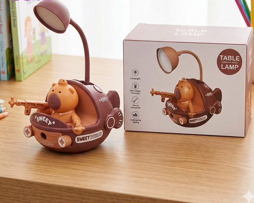 [LED-83063] Mini Lampara Velador Led Capibara en Submarino Recargable