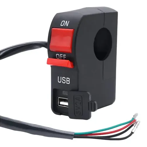 [505656] Cargador para Moto 12v con Interruptor ON OFF