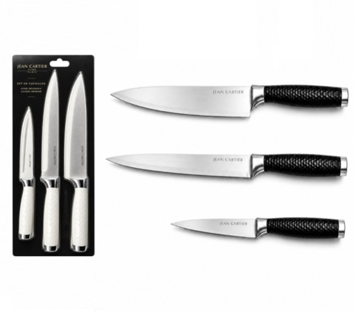 [240000009030] Set de 3 Cuchillos de Cocina Acero Inoxidable JC-03BLNE