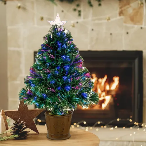 [POL-30] Arbol de Navidad Pino con Fibra Optica 60cm