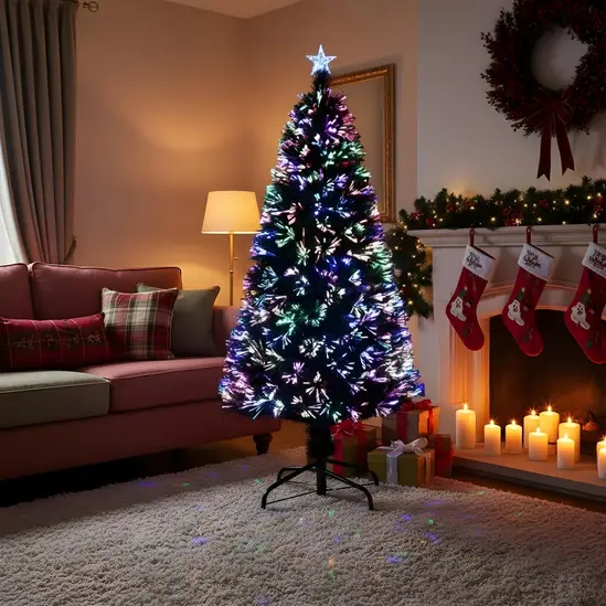 [POL-31A] Arbol de Navidad Pino con Fibra Optica 90cm