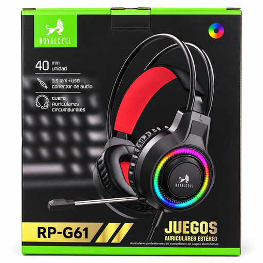 [7796350523384] Auricular Gamer para PS4 y PC Royalcell RP-G61