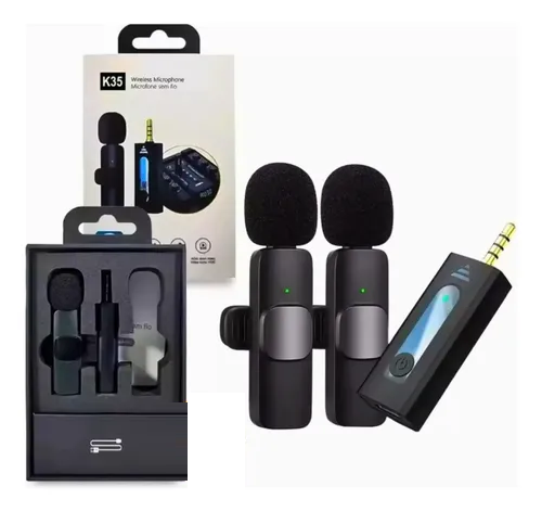 [K35-2] Microfono Doble Corbatero Inalambrico K35-2