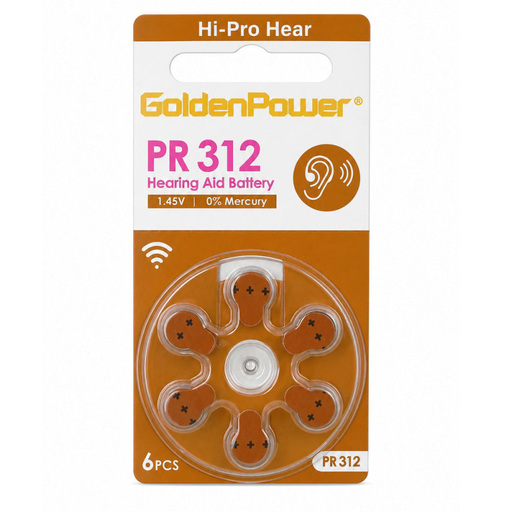 [4895026708544 PL011] Pila para Audifonos 312 1.45v Blister x 6u PR 312