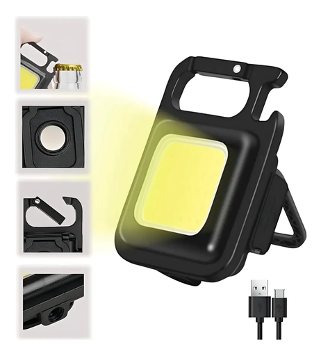 [6945563252630] Mini Linterna Cob Recargable Llavero con Iman