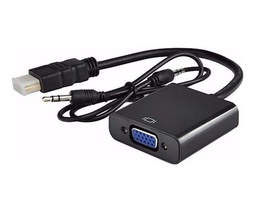 [502866 RC1611 ADP-6723 CAB-45006 CAB-45006] Adaptador Conversor HDMI a VGA con Cable Auxiliar