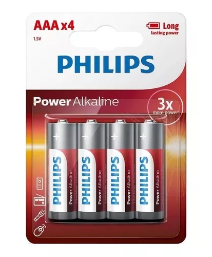 [8712581544041 LR03] Pila Alcalina Philips AAA pack x4