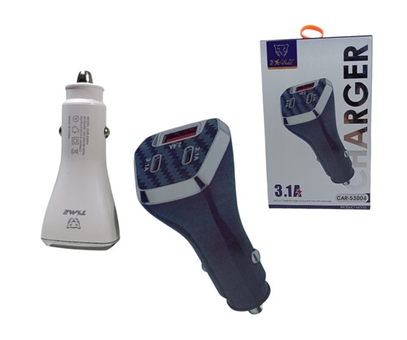 [504091] Cargador 12V 2 Tipo C PD + Usb 3.1A CAR-53004