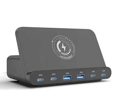 [0723540563841] Cargador Multiple Hub 2 puertos Usb + 4 Usb C 160W Wireless Time CAR-59011