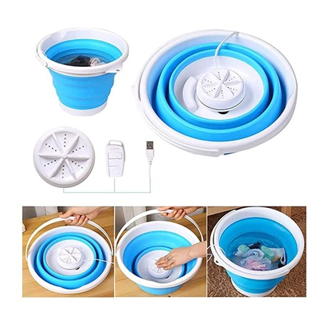[6989795674891] Mini Lavadora Usb Portatil Balde Pegable