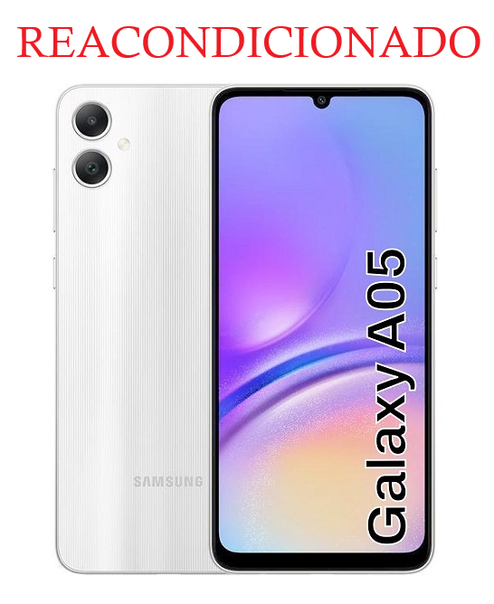 [504563] Celular Samsung A05 SM-A055F 4gb 64gb (Plateado) REACONDICIONADO + Funda