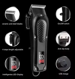 [0723540564114] Corta Pelo Profesional Inalambrica Recargable Usb 5w CRT-110016