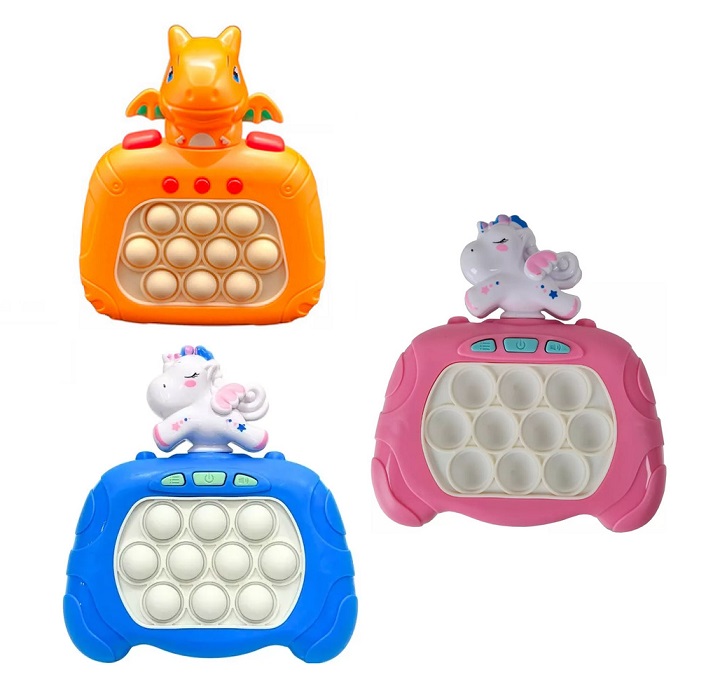 [504588] Pop It Juego Electronico Consola Push Quick con Luces (Dragon / Unicornio)