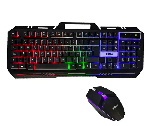 [6290132572542] Kit Teclado Mouse Usb Gamer Retroiluminado DN-K77