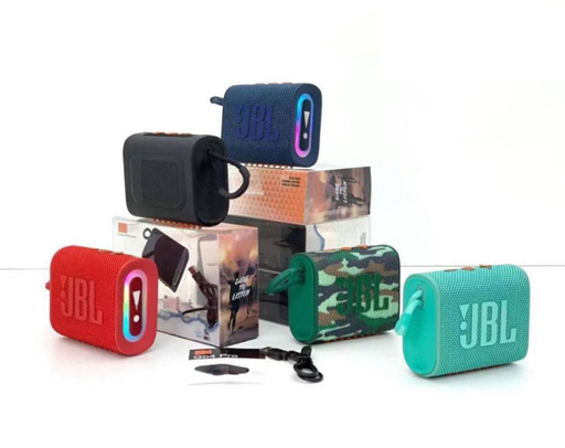 [504640] Parlante Portatil Bluetooth JBL GO4 Pro con Luces Negro (Replica)