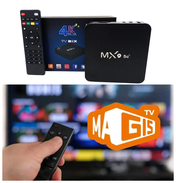 [6955682147924] Convertidor Smart Tv / Tv Box MX9 32+512gb Android 14 (Disney-Magis TV)