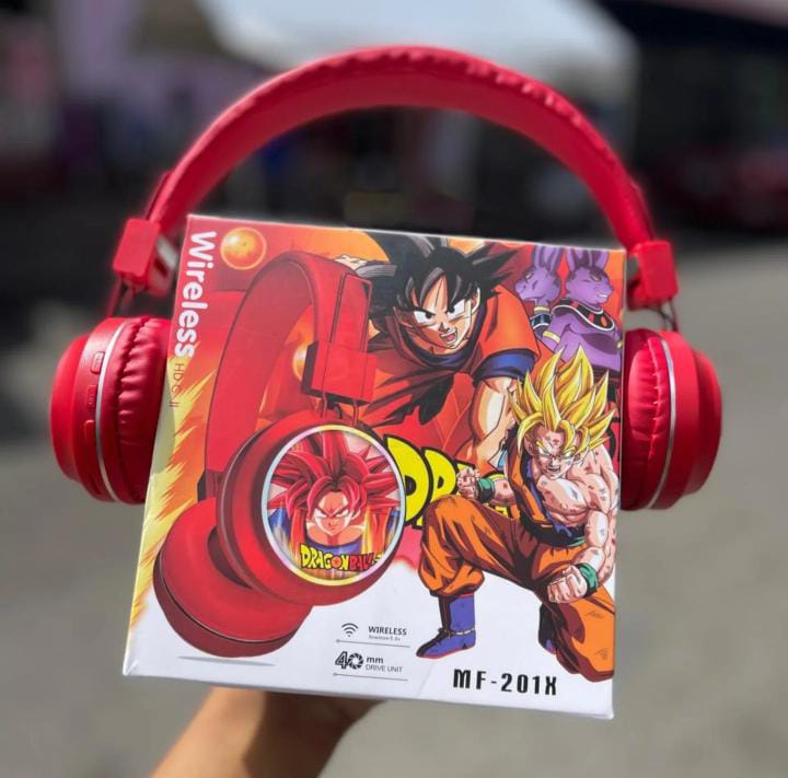 [6951558215122] Auricular Vincha Bluetooth Micro Sd Personajes MF-201 Dragon Ball