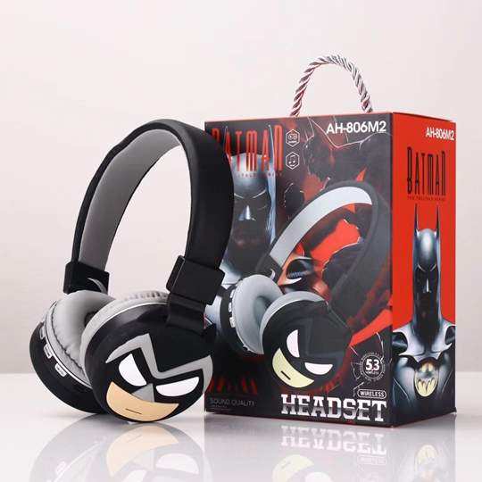 [6900245280424] Auricular Vincha Bluetooth Micro Sd Personajes 806-42 Batman
