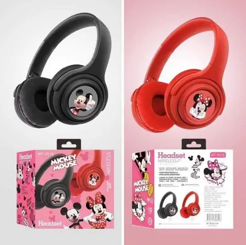 [305541808406] Auricular Vincha Bluetooth Micro Sd Personajes MF-501E Mickey-Minnie