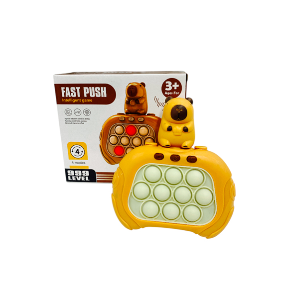 [504813] Pop It Juego Electronico Consola Fast Push con Luces (Capibara)